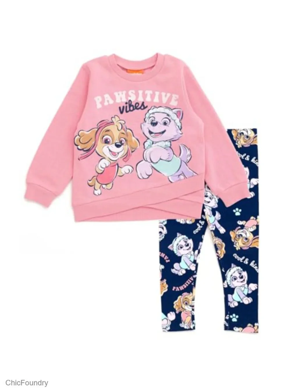 Paw Patrol Crossover Fleece Sweatshirt and Leggings Outfit Set Toddler Girls